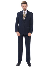 P&L Men's Suits 2-Piece Classic Fit Single Breasted 2 Buttons Blazer & Trousers Suit
